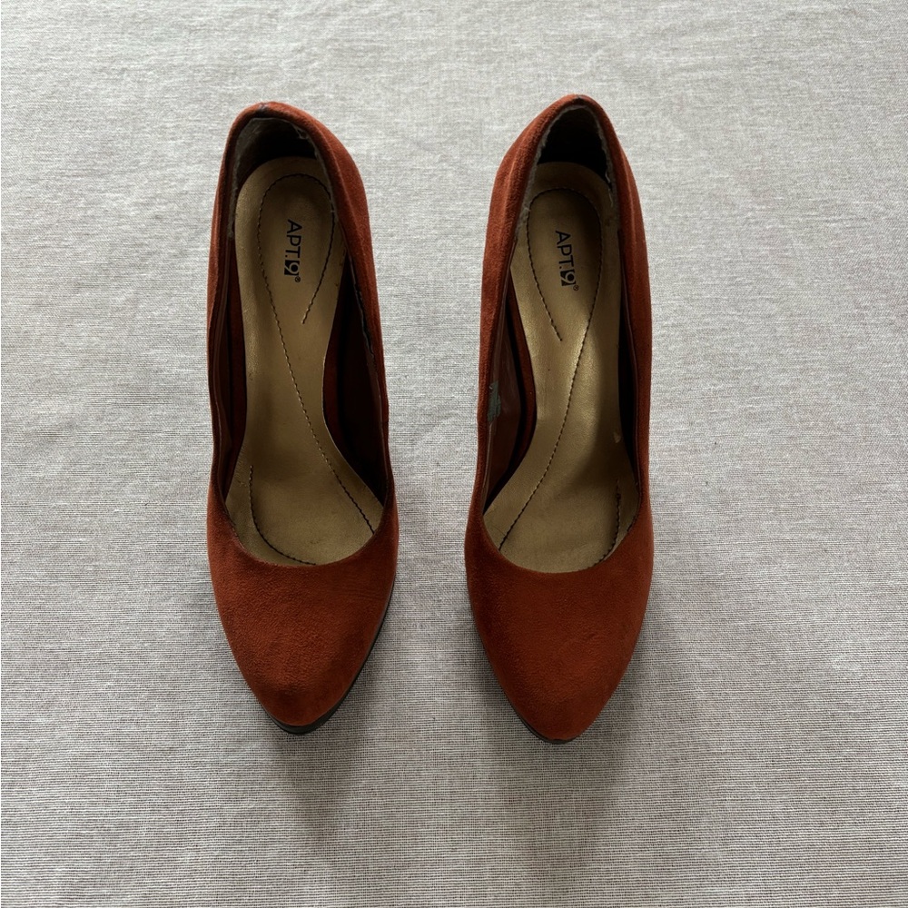 Apt. 9 vintage rust orange work academia heels. - Picture 4 of 9